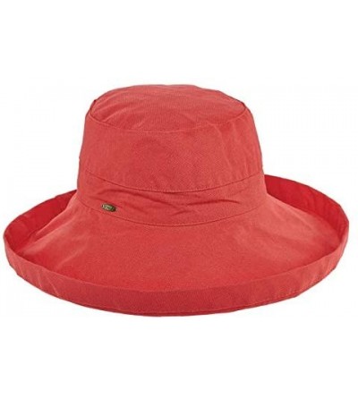 Sun Hats Women's Cotton Hat with Inner Drawstring and Upf 50+ Rating - Coral - C71130G37B7 $27.90