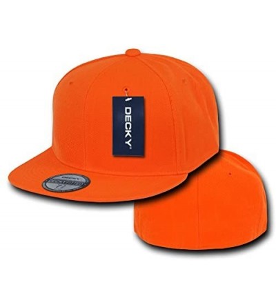 Baseball Caps Retro Fitted Cap - Orange - C111DJJ425F $17.42