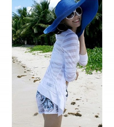 Sun Hats Women Sun Hat Brim Beach Straw Floppy Derby Cap - Sh02-pink - CW12E4JX9QV $14.96