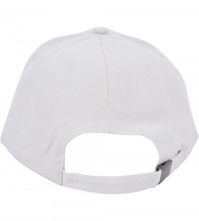 Baseball Caps Unisex Long Brim Baseball Cap Cotton Adjustable Sun Hat Large Visor Anti-UV for Outdoor Sports - White - C918EZ...