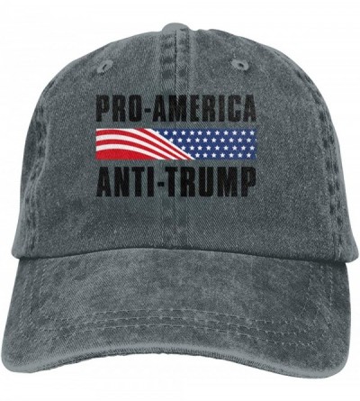 Baseball Caps Men's Denim Hat Pro-America Anti-Trump Baseball Cap Adjustable - Deep Heather - CE196YXYGCH $28.22