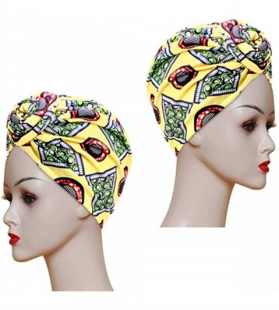 Skullies & Beanies Women Pre-Tied Bonnet Turban for Women Printed Turban African Pattern Knot Headwrap Beanie - C8192UYENKX $...