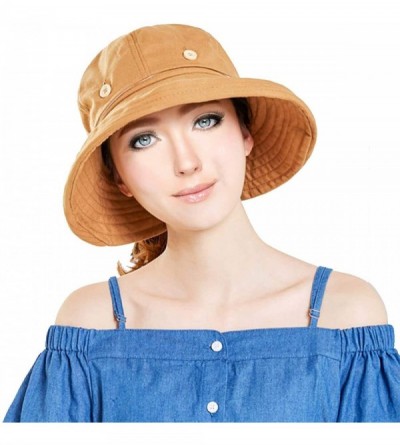 Sun Hats Adjustable Outdoor Protection Foldable Ponytail - Ginger - CJ18S4WXLHL $12.99