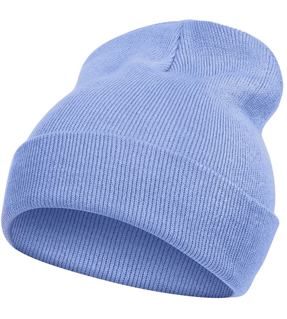 Skullies & Beanies Solid Color Long Beanie - Light Blue - CB11Y94VKSL $10.67