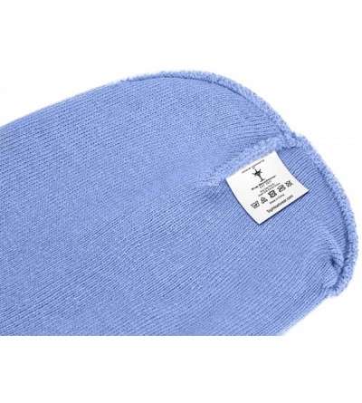 Skullies & Beanies Solid Color Long Beanie - Light Blue - CB11Y94VKSL $10.67