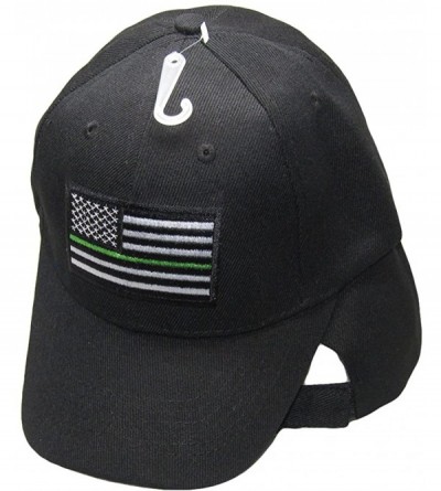 Skullies & Beanies USA Thin Green Line USA Patch Hat Cap Embroidered 3D Border Patrol - CA18GO9TMTQ $9.30