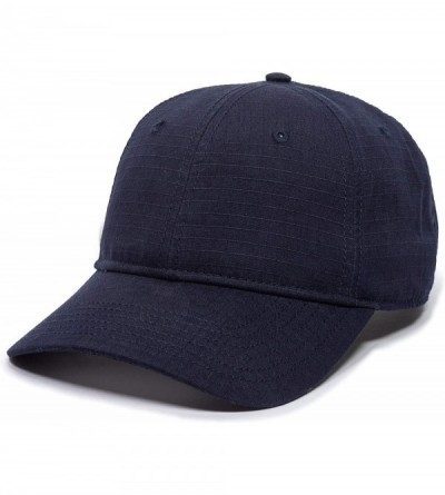 Baseball Caps Ripstop Blank Performance Navy Hat - Adjustable Size Baseball Cap for Men & Women - CX18A6GXU28 $19.16