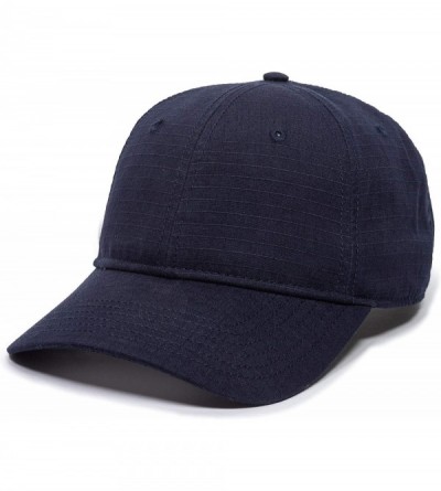 Baseball Caps Ripstop Blank Performance Navy Hat - Adjustable Size Baseball Cap for Men & Women - CX18A6GXU28 $8.94