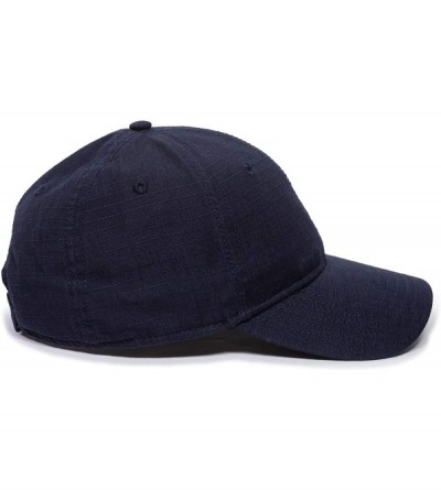 Baseball Caps Ripstop Blank Performance Navy Hat - Adjustable Size Baseball Cap for Men & Women - CX18A6GXU28 $8.94