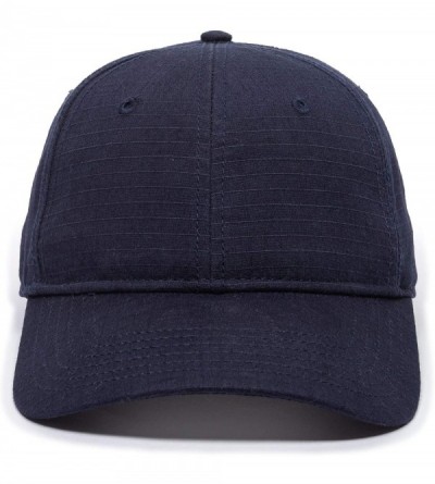 Baseball Caps Ripstop Blank Performance Navy Hat - Adjustable Size Baseball Cap for Men & Women - CX18A6GXU28 $8.94