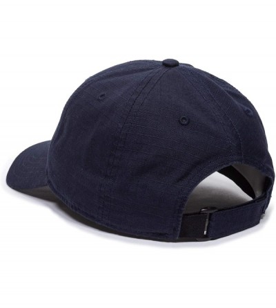 Baseball Caps Ripstop Blank Performance Navy Hat - Adjustable Size Baseball Cap for Men & Women - CX18A6GXU28 $8.94