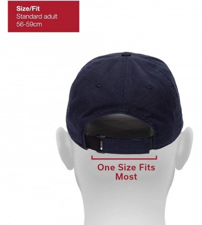 Baseball Caps Ripstop Blank Performance Navy Hat - Adjustable Size Baseball Cap for Men & Women - CX18A6GXU28 $8.94