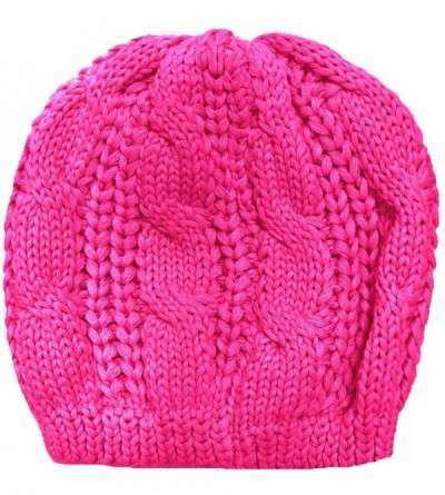 Skullies & Beanies Women Men Girls Boys Teens Cute Cat Ear Knit Cable Rib Hat Cap Beanie - Cat Ear 1rose - CC1870045YU $9.91