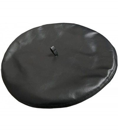 Berets Winner Caps Unisex Cowhide Leather Beret Made in USA - Metallic Gold - CC18QXZ52AT $32.70