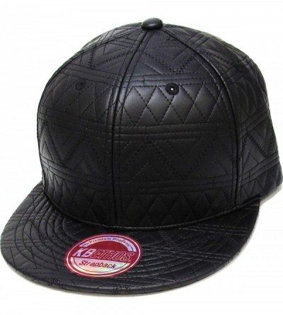 Baseball Caps Classic Snapback Hat Blank Cap - Cotton & Wool Blend Flat Visor - (1.1) Black Pu Aztec - C112KRL9LXP $20.74