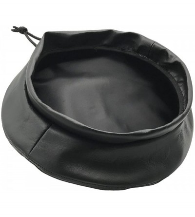 Berets Winner Caps Unisex Cowhide Leather Beret Made in USA - Metallic Gold - CC18QXZ52AT $32.70