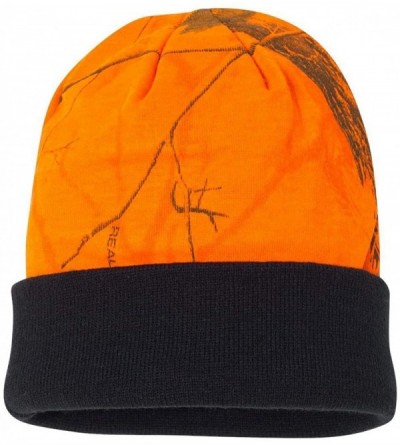 Skullies & Beanies Men's Breakup 12 Inch Knit Cap - Blaze Realtree Ap/Black - CH12EGAETV1 $8.38