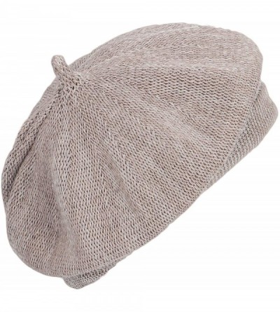 Berets Beret Hat Breathable Mesh Summer Straw French Berets KRF1165 - Grey - CE18R5TS5GN $27.68