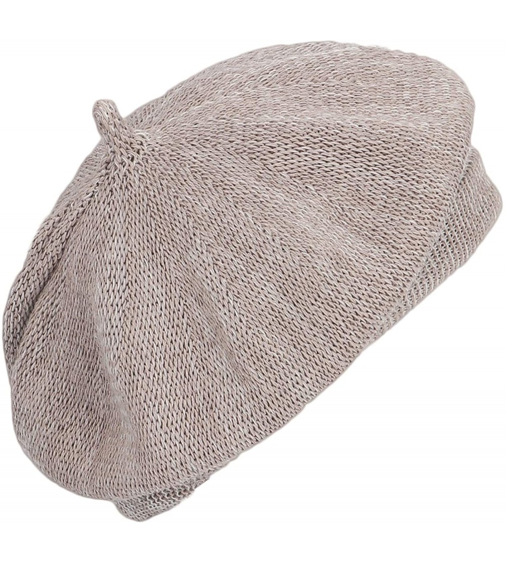 Berets Beret Hat Breathable Mesh Summer Straw French Berets KRF1165 - Grey - CE18R5TS5GN $27.68