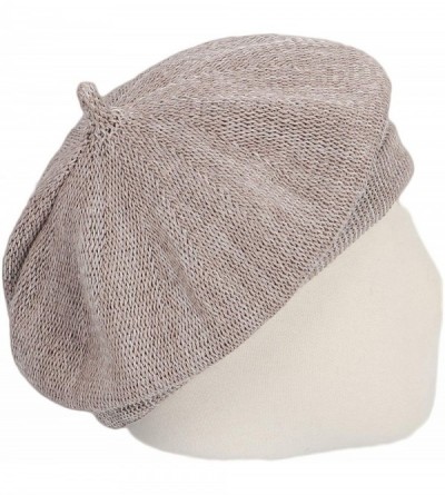 Berets Beret Hat Breathable Mesh Summer Straw French Berets KRF1165 - Grey - CE18R5TS5GN $27.68