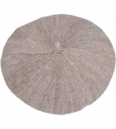 Berets Beret Hat Breathable Mesh Summer Straw French Berets KRF1165 - Grey - CE18R5TS5GN $27.68