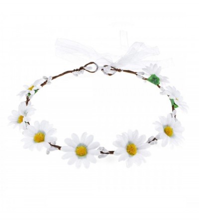 Headbands Sunflower Crown Bridal Headpiece Festivals Headband (white) - white - CA18M0O93KA $18.32