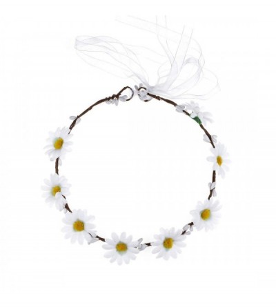 Headbands Sunflower Crown Bridal Headpiece Festivals Headband (white) - white - CA18M0O93KA $7.23