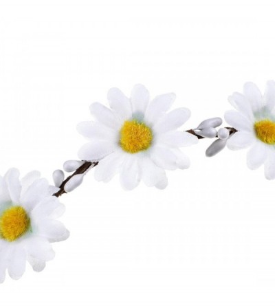 Headbands Sunflower Crown Bridal Headpiece Festivals Headband (white) - white - CA18M0O93KA $7.23