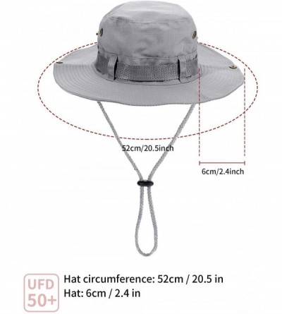 Sun Hats Pieces Fishing Foldable Double Sided Outdoor - Arm Green- Light Grey - CW194MTTI65 $17.88
