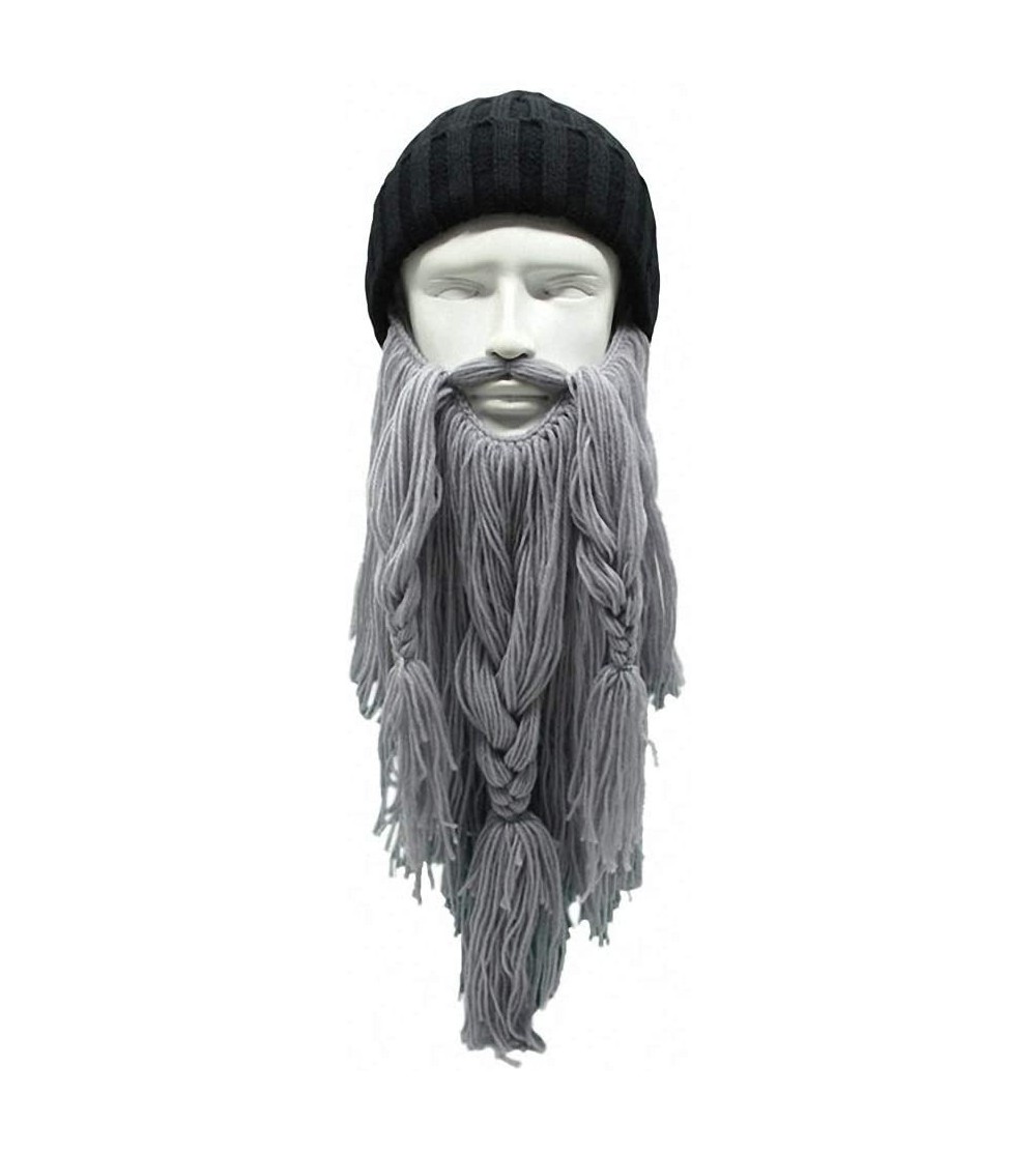 Skullies & Beanies Skullies Beanies Handmade Knitted Mustache - 12 - CW18LNCAHX8 $12.38