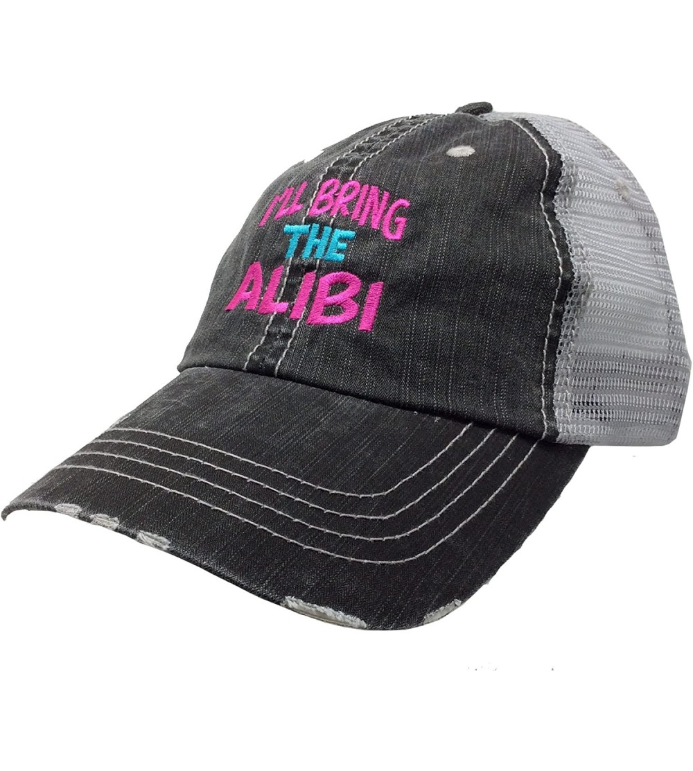 Baseball Caps Womens I'll Bring The Adjustable Trucker Meshback Hat - Alibi - C018GZQ6S82 $20.08