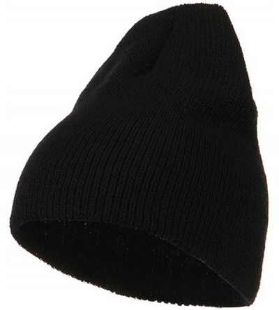 Skullies & Beanies Stretch Heavy Wool Military Beanie - Black - CA115EH8QQ1 $11.39