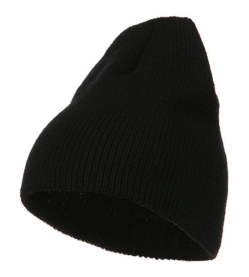 Skullies & Beanies Stretch Heavy Wool Military Beanie - Black - CA115EH8QQ1 $11.39