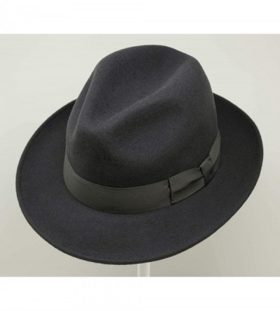 Fedoras Swift - Lightweight Fedora - 100% Wool Felt - Crushable for Travel - Water Resistant - Snap Brim - Dark Grey - C118TL...