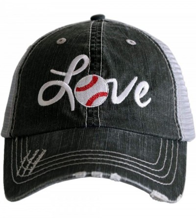 Baseball Caps Love Baseball Hat - Trucker Hat for Women - Stylish Cute Sports Hat - C518ONDAYZ3 $24.43