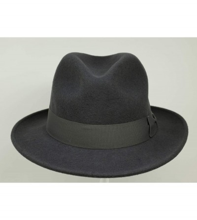 Fedoras Swift - Lightweight Fedora - 100% Wool Felt - Crushable for Travel - Water Resistant - Snap Brim - Dark Grey - C118TL...