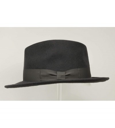 Fedoras Swift - Lightweight Fedora - 100% Wool Felt - Crushable for Travel - Water Resistant - Snap Brim - Dark Grey - C118TL...