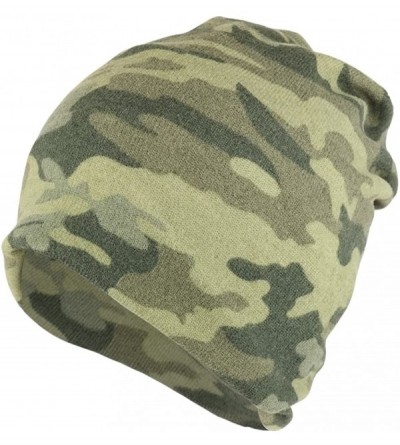 Skullies & Beanies Camouflage Polyester Super Soft Jersey Lightweight Beanie Hat - Light Camo - CN185UWXNNZ $9.69