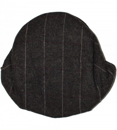 Newsboy Caps Street Easy Herringbone Driving Cap with Quilted Lining - Brindle Pinstripe - CM1930H8UN7 $10.98