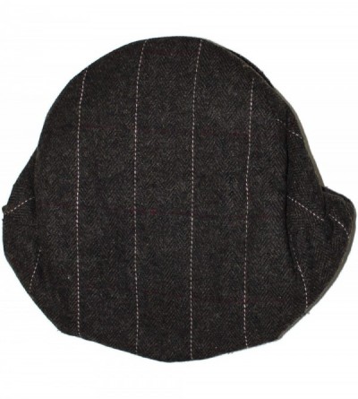 Newsboy Caps Street Easy Herringbone Driving Cap with Quilted Lining - Brindle Pinstripe - CM1930H8UN7 $10.98