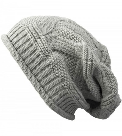 Skullies & Beanies Women Men Slouchy Beanie Hat Baggy Oversized Knit Winter Warm Cap - Style X-grey - C418AKOGZY4 $8.34