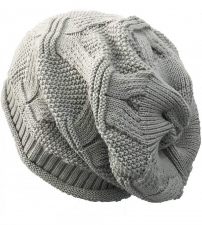 Skullies & Beanies Women Men Slouchy Beanie Hat Baggy Oversized Knit Winter Warm Cap - Style X-grey - C418AKOGZY4 $8.34