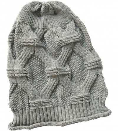 Skullies & Beanies Women Men Slouchy Beanie Hat Baggy Oversized Knit Winter Warm Cap - Style X-grey - C418AKOGZY4 $8.34