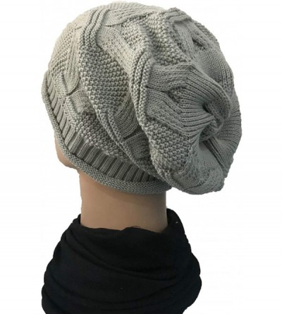 Skullies & Beanies Women Men Slouchy Beanie Hat Baggy Oversized Knit Winter Warm Cap - Style X-grey - C418AKOGZY4 $8.34