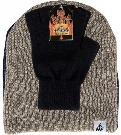Skullies & Beanies Winter Beanies - Warm Knit Men's and Women's Snow Hats/Caps - Unisex Pack/Set of 2 - CJ18G3TEUKH $10.16