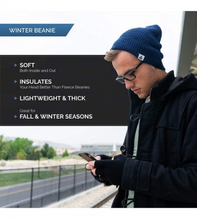 Skullies & Beanies Winter Beanies - Warm Knit Men's and Women's Snow Hats/Caps - Unisex Pack/Set of 2 - CJ18G3TEUKH $10.16