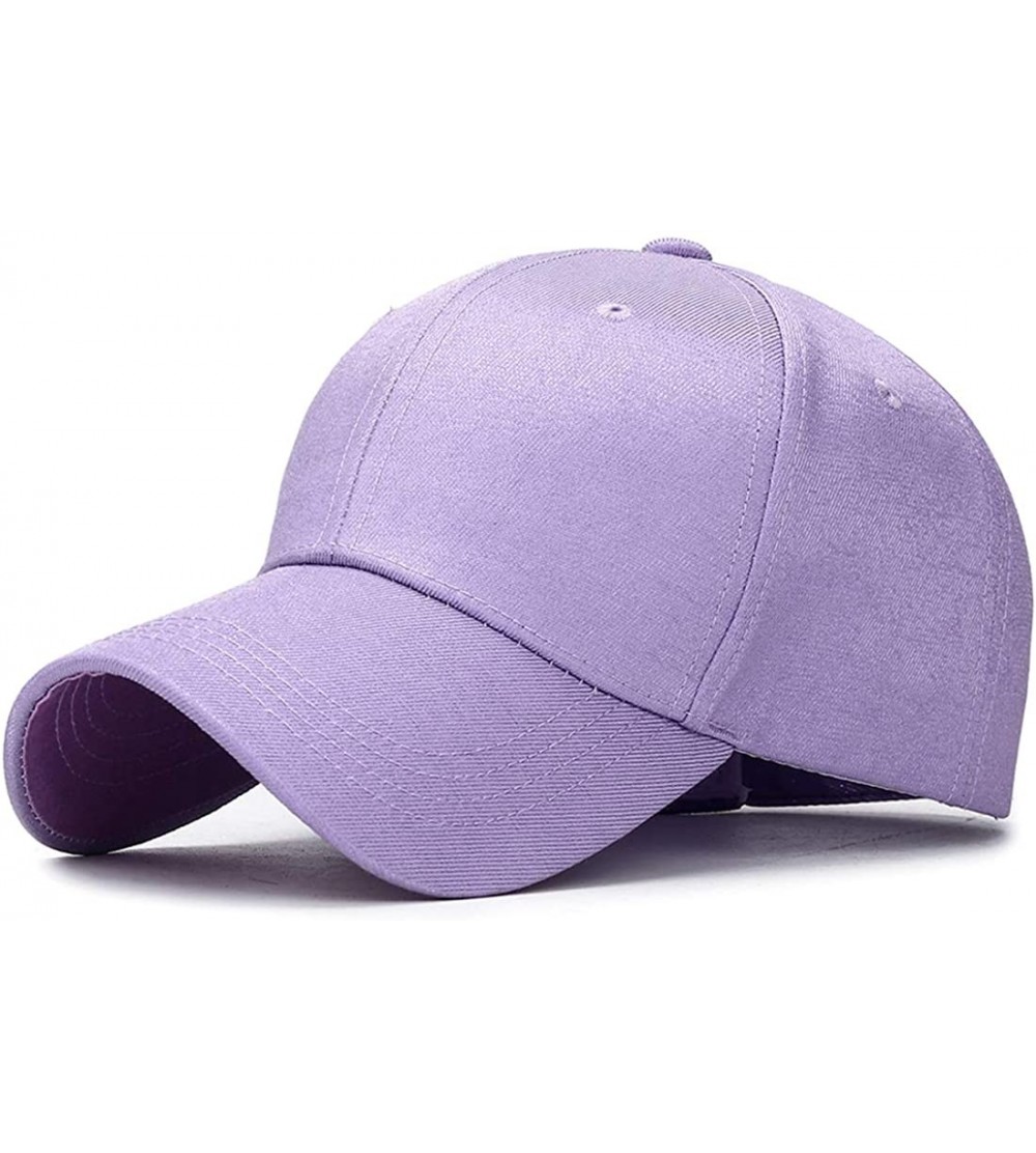 Baseball Caps Mens Womens Baseball Cap Adjustable Cotton Dad Hat Classic Sports Hats - Purple - C618O95ER99 $9.22