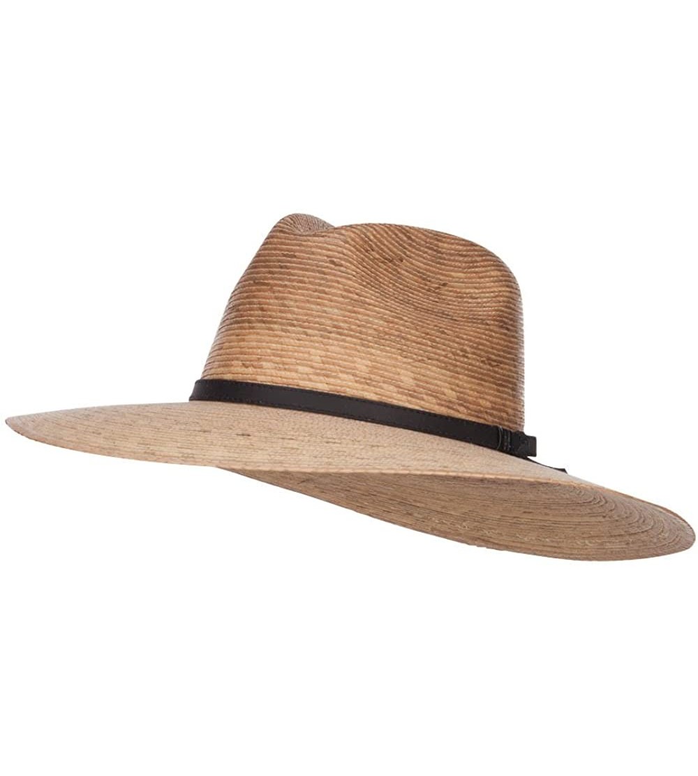 Sun Hats Men's Palm Braid Safari Hat - Dk Palm - CU12ENSD1IT $32.05