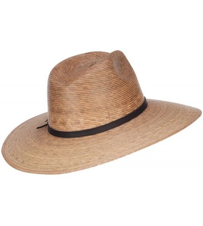 Sun Hats Men's Palm Braid Safari Hat - Dk Palm - CU12ENSD1IT $32.05