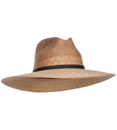 Sun Hats Men's Palm Braid Safari Hat - Dk Palm - CU12ENSD1IT $32.05